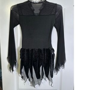 Womens/Teens Halloween Costume Dress Black Long Sleeve Witch Gothic,Cosplay